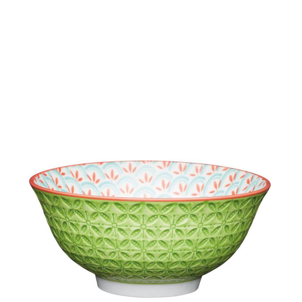 KitchenCraft Bright Green Geometric Multi Use Bowl